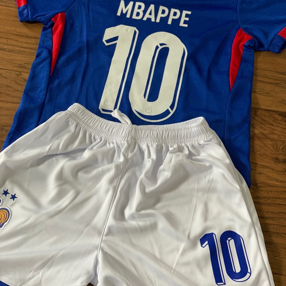 Kylian Mbappe Youth Toddler Soccer Jersey France Set Kit 2 Piece New Ships fast - Picture 5 of 7